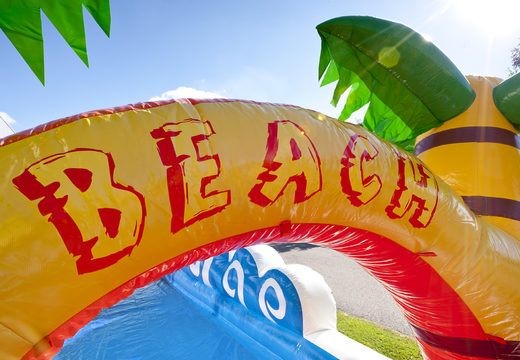 Get your inflatable 18m long belly slide in theme beach for kids online. Order inflatable slides now at JB Inflatables UK