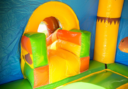 Buy inflatable multifun bouncy castle with roof in giraffe theme for children at JB Inflatables UK. Order bouncy castles online at JB Inflatables UK