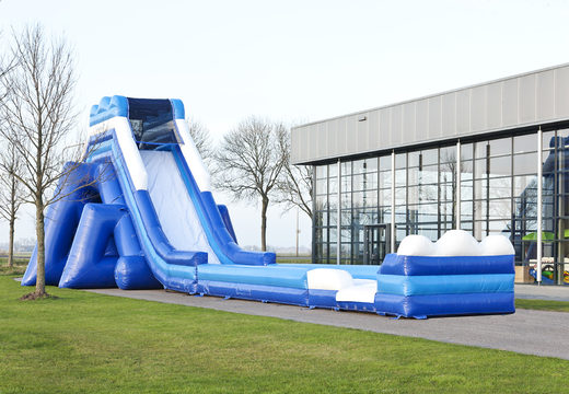 Monster slide inflatable 11 meters high and 54 meters long with a double staircase. Order inflatable slides now online at JB Inflatables UK