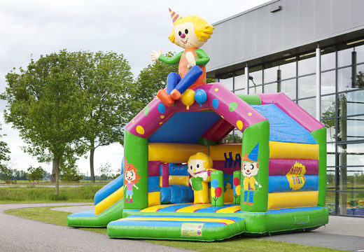 Buy multifun bounce house in theme party with a striking 3D figure on the roof for kids. Order inflatable bounce houses online at JB Inflatables UK