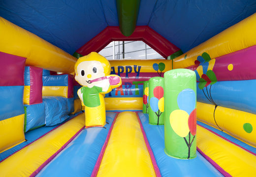 Order an inflatable multifun bouncy castle with roof in party for kids with 3D object at the top at JB Inflatables UK. Buy inflatable bouncy castles online at JB Inflatables UK