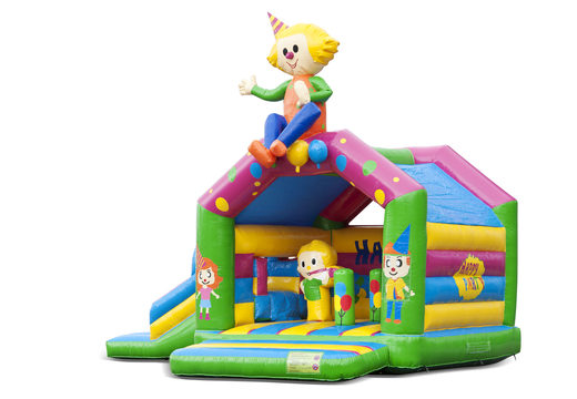 Buy inflatable indoor multiplay multifun bouncy castle with slide in theme party for children. Order inflatable bouncy castles online at JB Inflatables UK