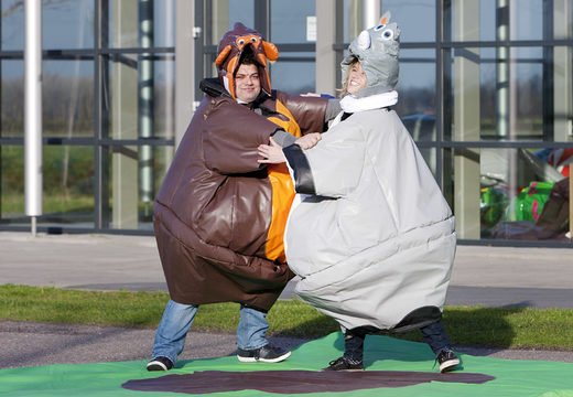 Get Monkey & Rhinoceros sumo suits for both young and old online. Buy inflatable sumo suits at JB Inflatables UK
