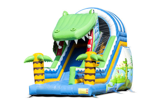 Order an inflatable slide with a crocodile theme online for your kids. Buy inflatable slides now online at JB Inflatables UK