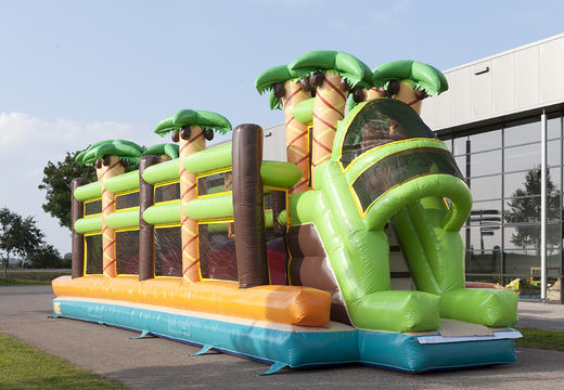 Buy mega 46.5m jungle themed obstacle course for kids. Order inflatable obstacle courses now online at JB Inflatables UK