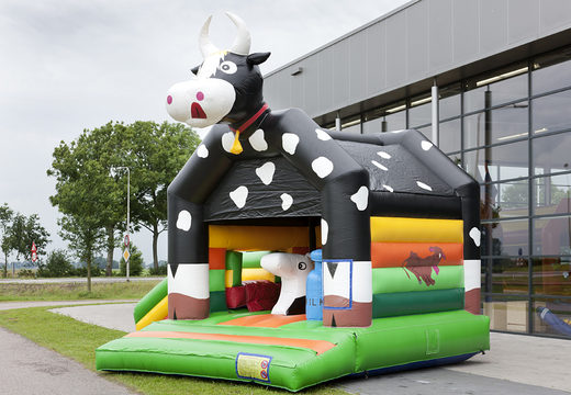 Buy an inflatable covered cow bouncer with a 3D object on the roof from JB Inflatables UK. Order bouncers online at JB Inflatables UK