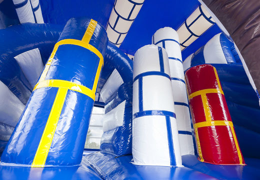 Order a multiplay bouncy castle with slide in a castle theme for children. Buy inflatable bouncy castles online at JB Inflatables UK