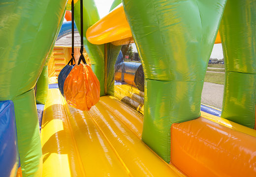 Buy a mega 27 meter obstacle course in cheerful colors for kids. Order inflatable obstacle courses at JB Inflatables UK