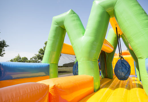 Order a 27 meter double obstacle course in cheerful colors for kids. Buy inflatable obstacle courses online now at JB Inflatables UK