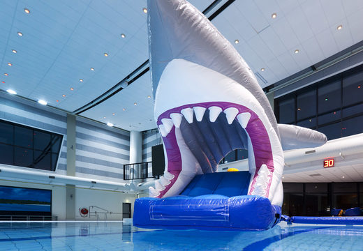 Get an airtight shark themed inflatable swimming pool slide for both young and old. Buy inflatable pool games now online at JB Inflatables UK