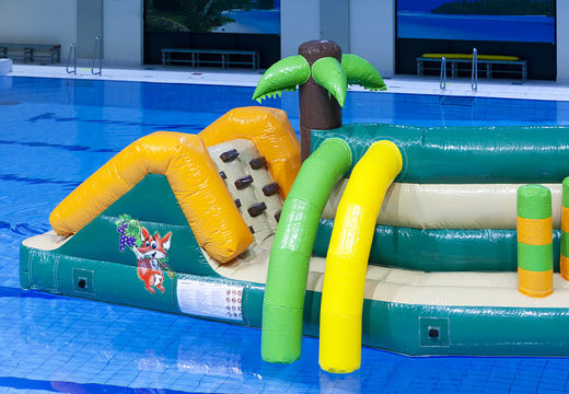 Get airtight double inflatable Zig Zag jungle pool assault course for both young and old. Order inflatable obstacle courses online now at JB Inflatables UK