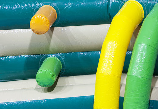 Buy Zig Zag inflatable jungle themed double obstacle course for both young and old. Order inflatable pool obstacle courses now online at JB Inflatables UK