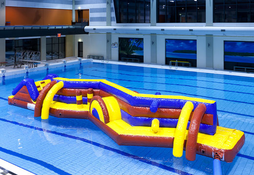 Get airtight double inflatable Zig Zag adventure pool obstacle course for both young and old. Order inflatable obstacle courses online now at JB Inflatables UK