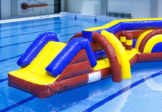 Order double Zig Zag adventure themed pool obstacle course for both young and old. Buy inflatable water attractions online now at JB Inflatables UK