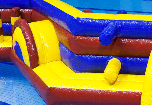 Buy a double inflatable Zig Zag adventure themed obstacle course for kids. Order inflatable water attractions now online at JB Inflatables UK