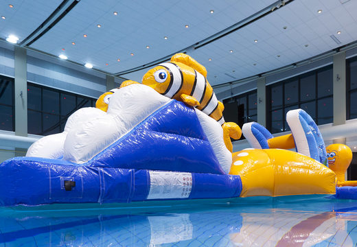 Underwater world run pool with fun 3D objects for both young and old to buy. Order inflatable pool games now online at JB Inflatables UK