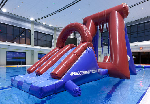 Get airtight double inflatable Water obstacle run obstacle course with two climbing walls, a balancing object, a pendulum tower and a slide for both young and old. Order inflatable obstacle courses online now at JB Inflatables UK