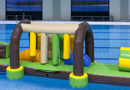 Get airtight inflatable 16 meter long Double Hawaii Run XL swimming pool assault course with various exciting objects for both young and old. Order inflatable obstacle courses online now at JB Inflatables UK