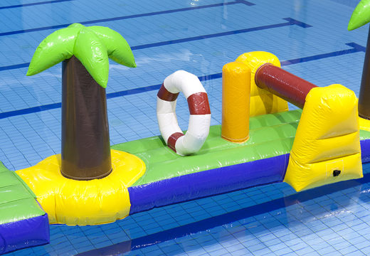 Hawaii run 12 meter long swimming pool with 2 slides for both young and old. Order inflatable pool games now online at JB Inflatables UK