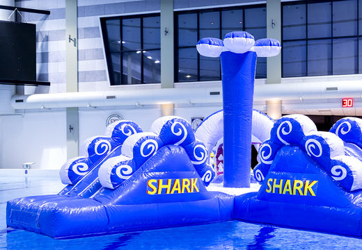 Buy a double inflatable hair run assault course for kids. Order inflatable water attractions now online at JB Inflatables UK