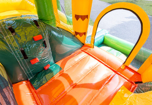 Order Jumpy Fun Jungle bounce house with a slide for children. Buy inflatable bounce houses online at JB Inflatables UK