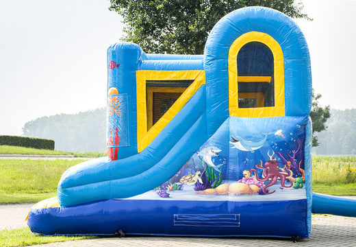 Order mini inflatable ocean-themed bouncy castle with slide for children. Buy inflatable bouncy castles online at JB Inflatables UK