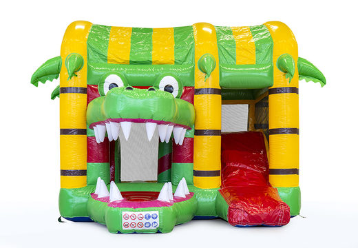Order Multiplay with slide crocodile bouncy castle for children. Buy inflatable bouncy castles online at JB Inflatables UK