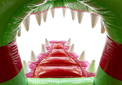 Order small indoor inflatable multiplay bouncer in crocodile theme for children. Buy inflatable bouncers online at JB Inflatables UK