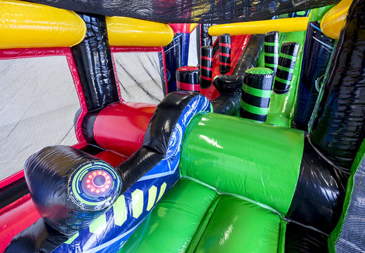 Obstacle course with spot holders on the walls in theme interactive ordering for kids. Buy inflatable obstacle courses online now at JB Inflatables UK