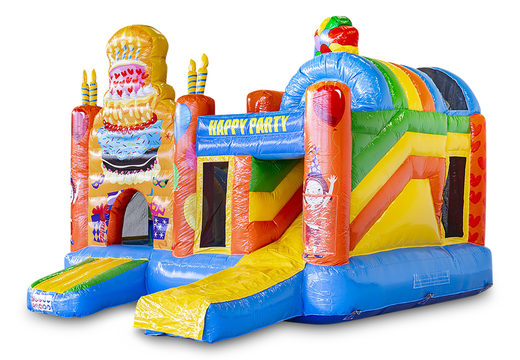 Buy indoor inflatable multiplay bouncy castle in theme party with slide for children. Order inflatable bouncy castles online at JB Inflatables UK