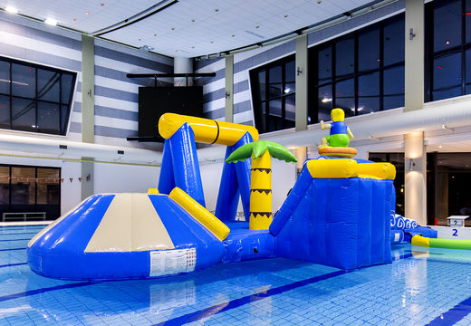 Buy an inflatable airtight surfer play island with a vine, climbing tower, round slide and obstacles for both young and old. Order inflatable pool games now online at JB Inflatables UK