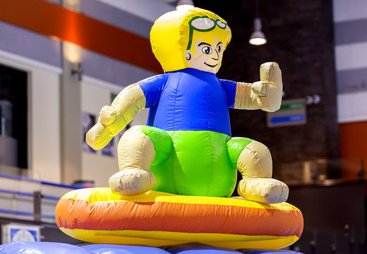 Inflatable airtight surfer play island with a vine, climbing tower, round slide and obstacles for both young and old. Buy inflatable pool games now online at JB Inflatables UK