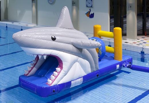 Order an inflatable airtight swimming pool slide in shark theme for both young and old. Buy inflatable pool games now online at JB Inflatables UK