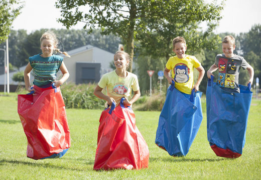 Buy red and blue sack race bags for both old and young. Get your inflatable items now online at JB Inflatables UK