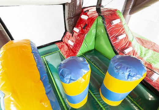 Buy medium inflatable farm bouncer with slide for kids. Order inflatable bouncers online at JB Inflatables UK