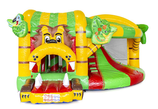 Order indoor inflatable multiplay bouncy castle with slide in jungle theme for children. Buy inflatable bouncy castles online at JB Inflatables UK