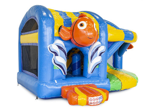 Buy medium inflatable seaworld bouncy castle with slide for kids. Order inflatable bouncy castles online at JB Inflatables UK