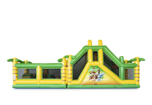 Buy modular obstacle course jungle 13.5m long with appropriate 3D objects for children. Order inflatable obstacle courses now online at JB Inflatables UK