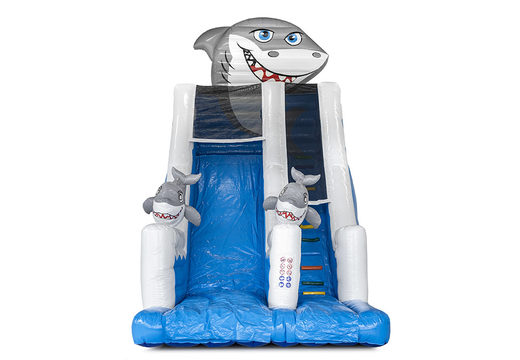 Buy the perfect shark themed inflatable slide with 3D objects for kids. Order inflatable slides now online at JB Inflatables UK