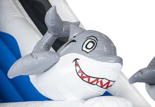 Get your inflatable shark slide with 3D objects online for kids. Order inflatable slides now at JB Inflatables UK