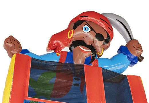 Get your inflatable pirate slide with the cheerful colors, 3D objects and fun prints on the side wall for children. Order inflatable slides now online at JB Inflatables UK