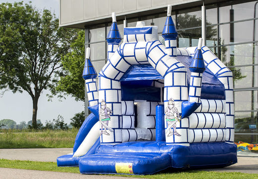 Midi multifun inflatable bouncer with roof for children for sale in castle theme. Buy bouncers online at JB Inflatables UK ine at JB Inflatables
