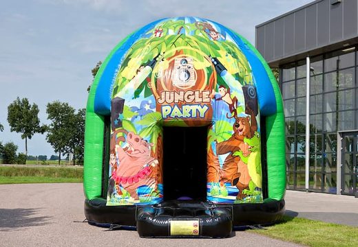Order multi-themed 3,5m bouncy castle in the Jungle Party theme for kids. Buy inflatable bouncy castles online at JB Inflatables UK