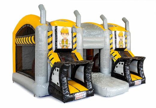 Order Multiplay XXL Heavy Duty bouncy castle in a unique design and a slide for children. Buy bouncy castles online at JB Inflatables UK