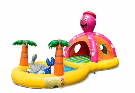 Buy inflatable half-open play fun bouncy castle with swimming pool in the theme playzone seaworld sea for children. Order bouncy castles online at JB Inflatables UK