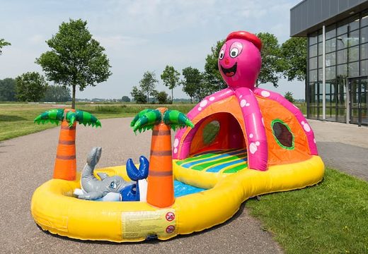 Order playzone bouncy castle in the seaworld theme with plastic balls and buy 3D objects for kids. Order bouncy castles online at JB Inflatables UK
