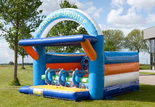 Order Shooting gallery seaworld bounce house with cannon game for children. Buy inflatable bounce houses online at JB Inflatables UK