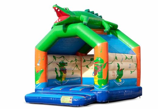 Order standard crocodile bouncy castles with a 3D object on top for children. Buy bouncy castles online at JB Inflatables UK