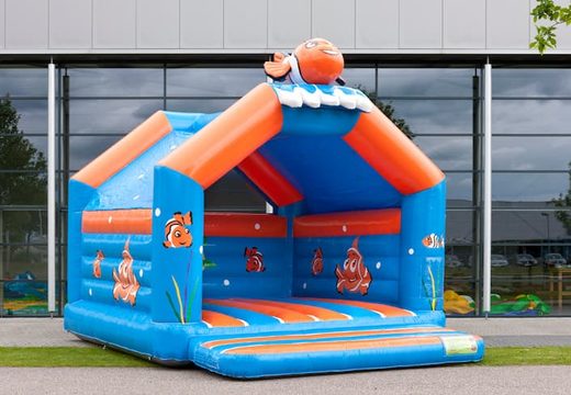 Buy a super bouncy castle covered with cheerful animations in clownfish nemo theme for children. Order bouncy castles online at JB Inflatables UK