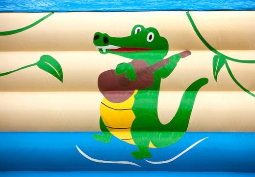 Crocodile super bouncy castle  with cheerful animations for kids.  Buy bouncy castle  online at JB Inflatables UK